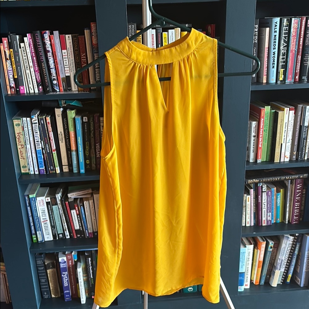 Violet & Claire Vibrant Yellow Sleeveless Blouse